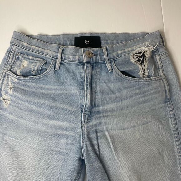 3x1 W3 Straight Authentic Distressed Crop Jean Quake size 28 - Picture 6 of 11